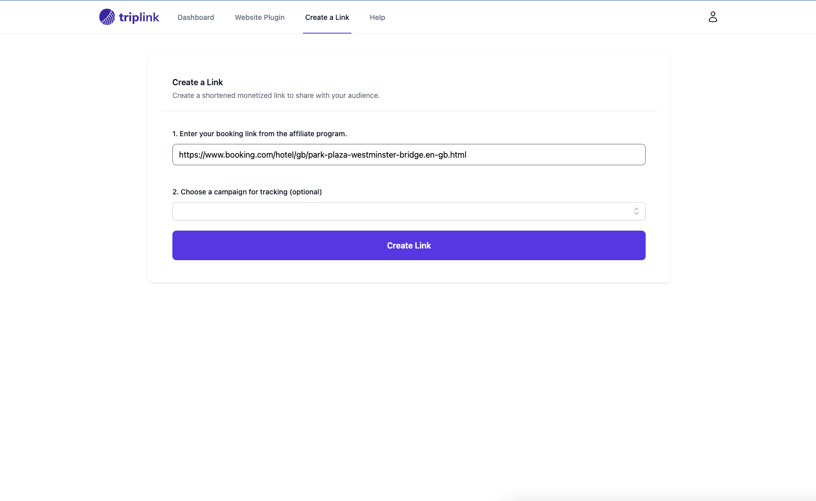 Creating a TripLink